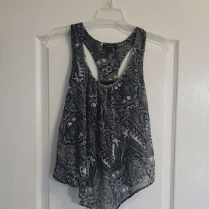 Black and White Paisley Women's Top